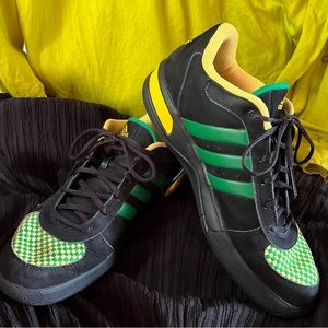 EXTREMELY RARE Adidas Jamaican Flag Colored Checkered Skateboarding Shoes